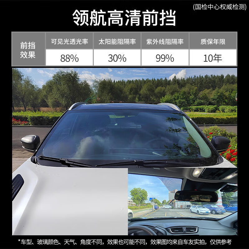 強(qiáng)生汽車膜車膜車窗膜隔熱膜新款曬膜玻璃新款爆膜新款全車膜 前擋膜 轎車-全車套裝