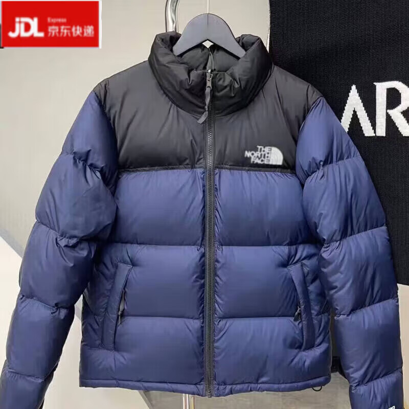 北面羽王2025款服700蓬男女白鸭绒保暖防水防风面包服 藏青色(百灵达刺绣) M (高165-175重130-150)