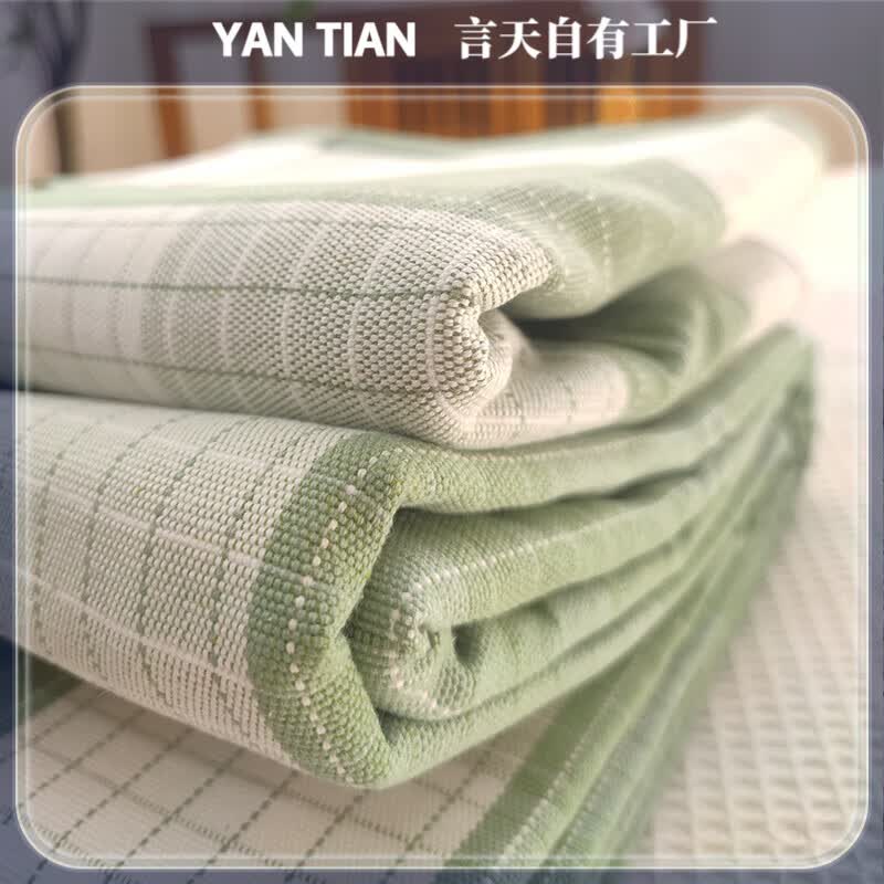 胖东来夏季黄河口老粗布四件套尾单棉凉席吸汗透气三套床单子枕套