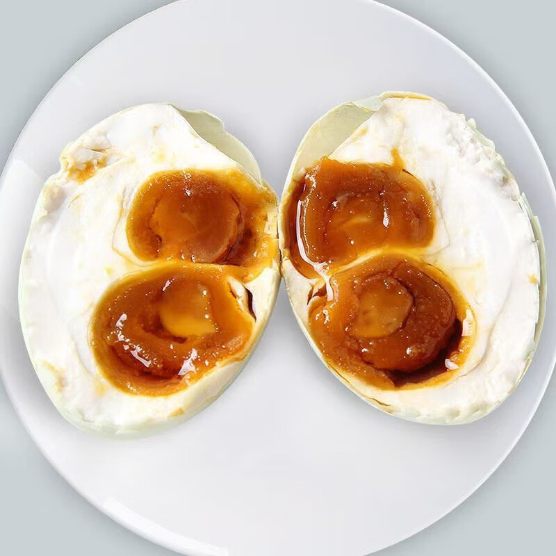 蒙山鲜蒙山双黄咸鹅蛋礼盒装土特产箱土鹅蛋双黄蛋咸蛋 120克/枚【精选装大小均匀】 10枚装