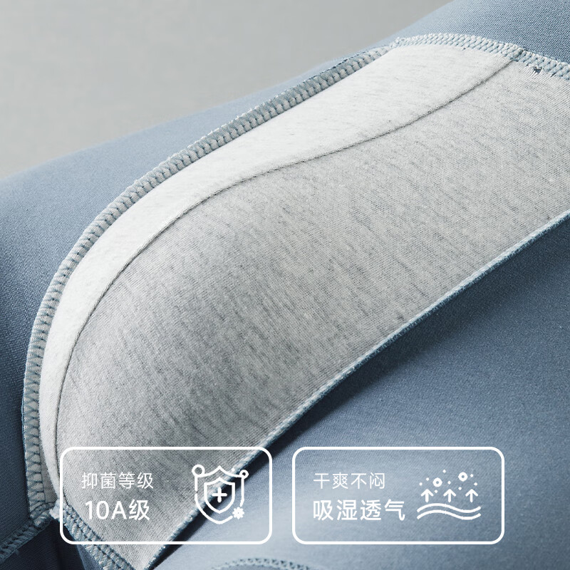 猫人(MiiOW)男士内裤男纯棉抑菌裆四角裤宽松透气大码男生短裤裤衩 深灰+浅灰+天蓝 2XL