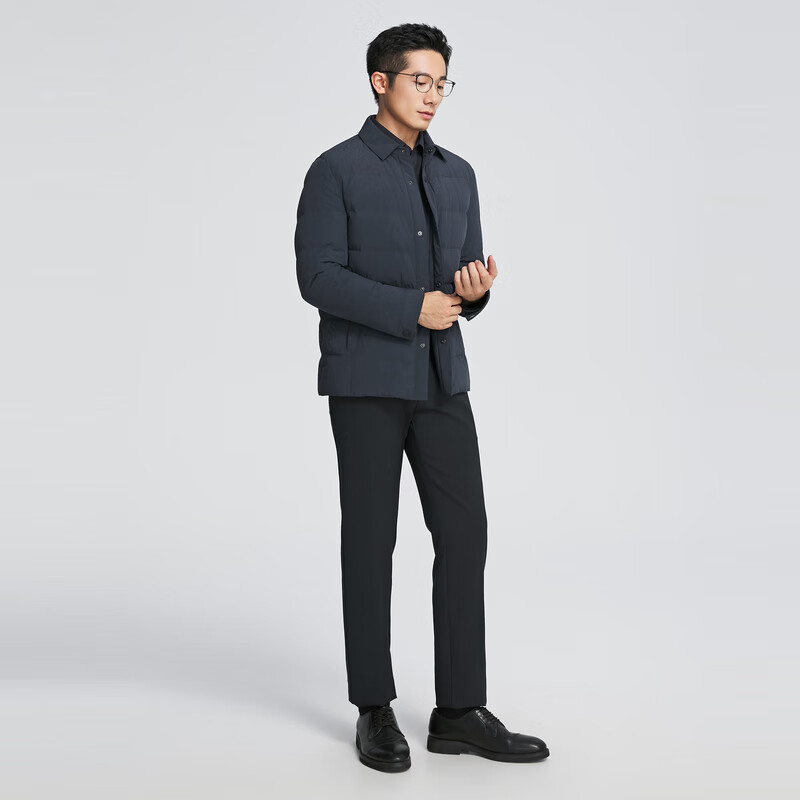 雅戈尔羽绒服男士秋冬中青年羽绒YSYW415570FFA【商场同款】 藏青YSYW415570FFA L 175/96A