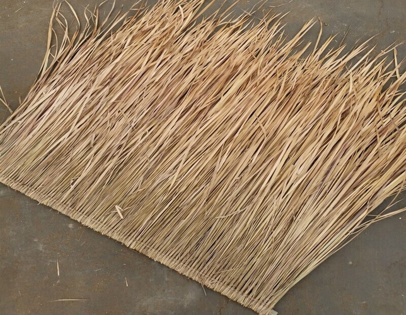 泰隆齐泰隆齐天然茅草瓦1米*1米黄草加厚茅草屋顶茅草亭真草纯野生 浅