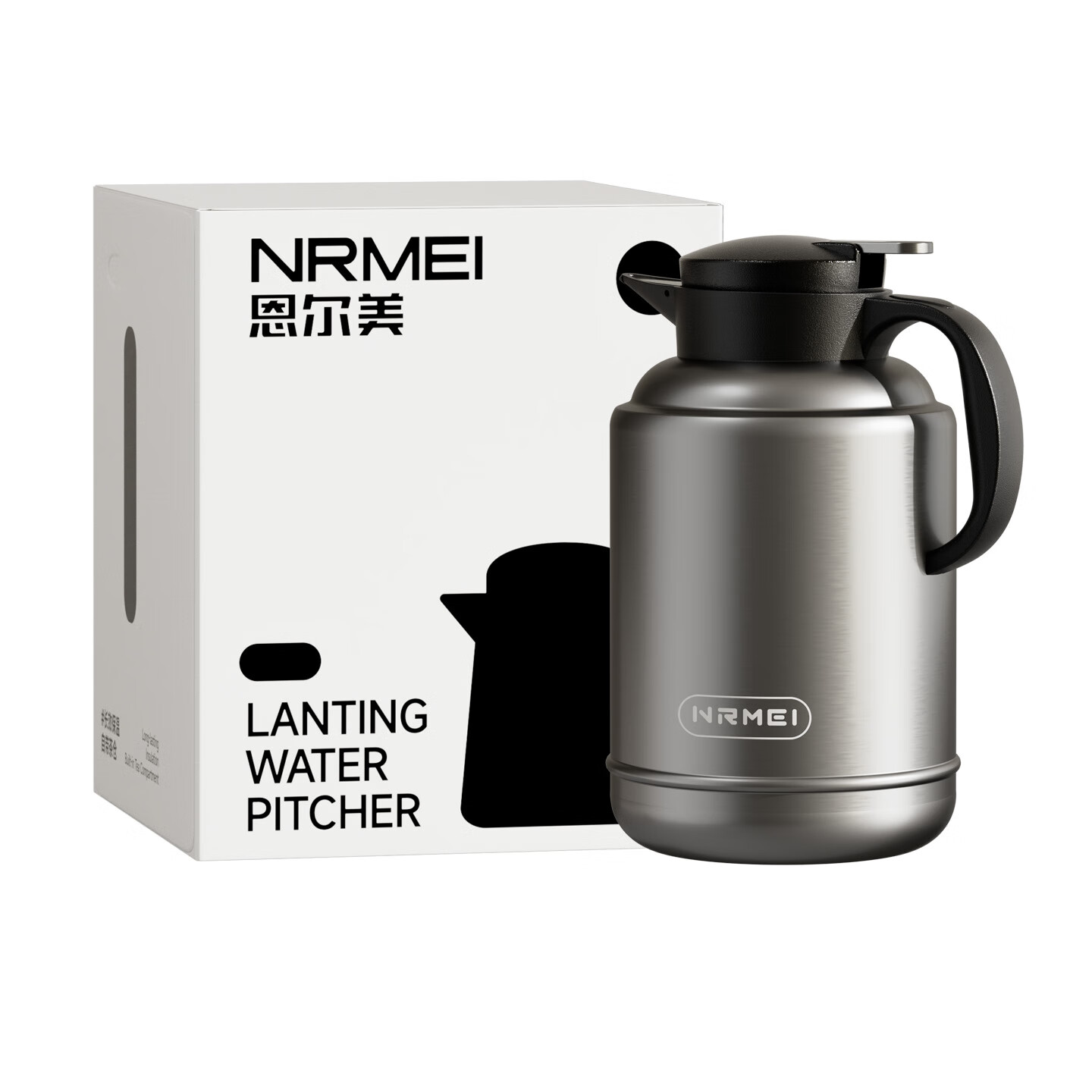 恩尔美(nRMEi)焖茶壶泡茶壶家用大容量保温壶茶水分离闷泡壶老白茶办公闷茶壶 冰川银2.5L【独立茶仓+焖茶泡茶】 抗菌内胆+长效保温