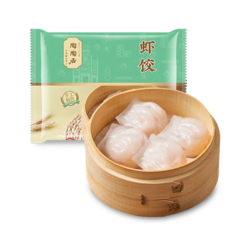 陶陶居中华老字号品牌 广式早餐包子广府点心面点生鲜半成品点心  手工虾饺150g