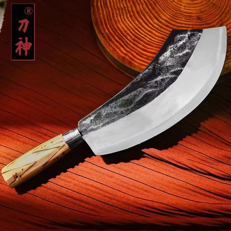 买肉专用刀斩骨头专用刀屠夫商用斩骨刀家用砍骨头刀手工锻打加厚 半月斩骨刀【约5斤-商用斩牛大骨】