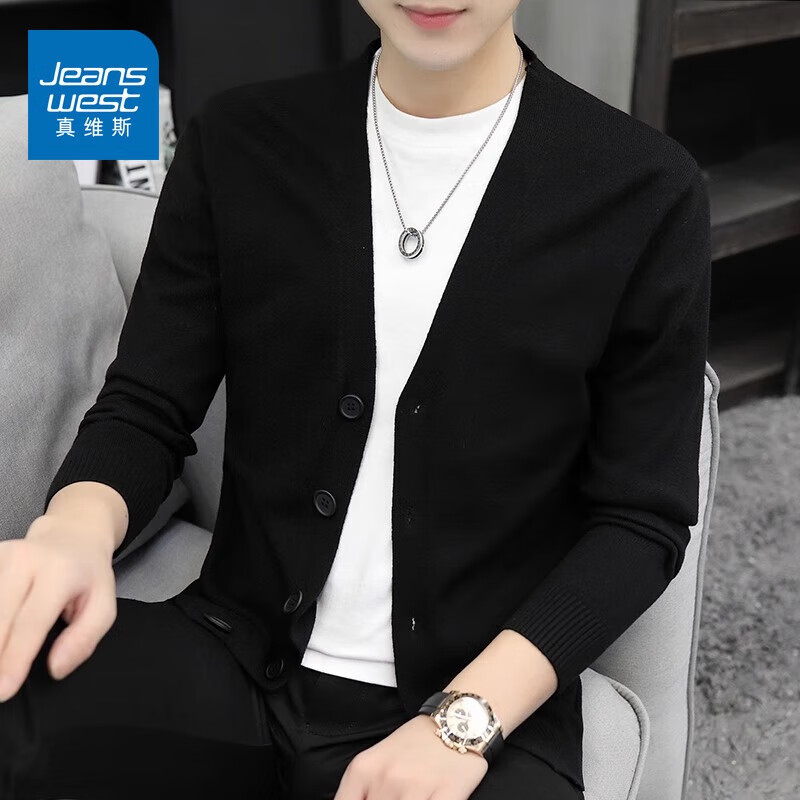 ���ڲ�������ά˹��Jeanswest������ë�����ﶬ����֯������2025�¿����v���������ë����װ ��ɫ XL 63Ԫ