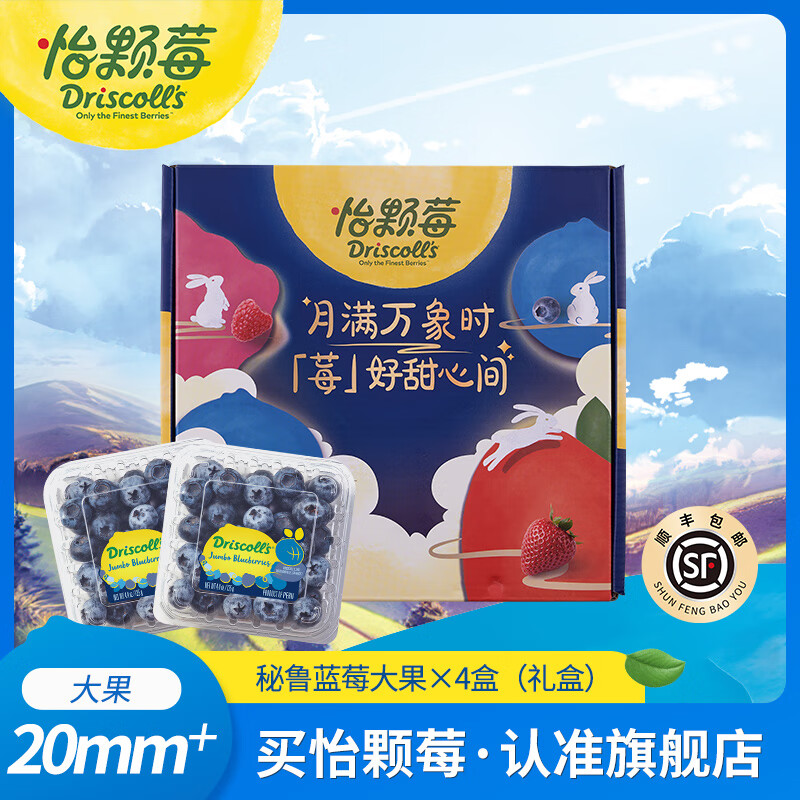 怡颗莓  进口秘鲁蓝莓 125g*4盒