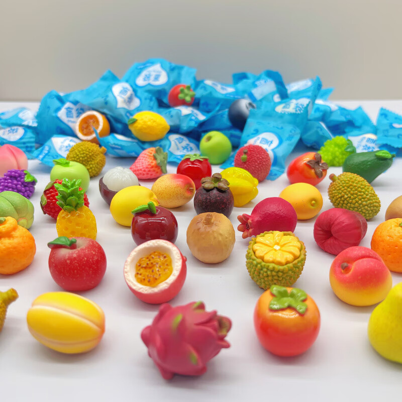 盲袋100个不重复小学生奖励仿真水果迷你礼物盲袋儿童拆拆乐食玩 【升级加大】水果100个