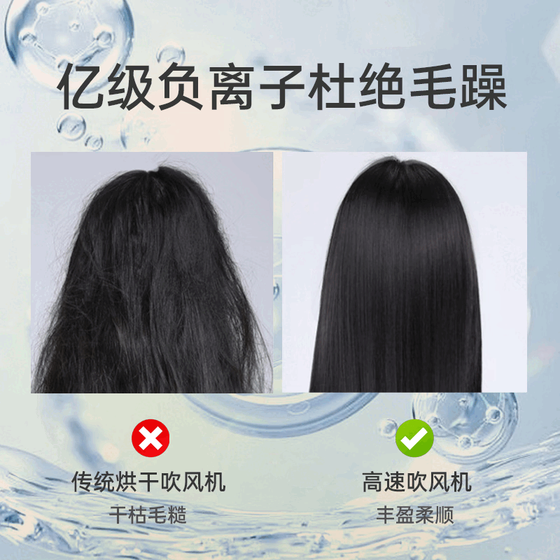 追迈高速无叶吹风机家用静音负离子宿舍酒店发廊理发店大功率电吹风恒温不伤发吹风筒速干护发 【90%人的选择】香芋紫+赠送支架+五风嘴