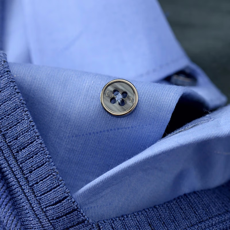 罗蒙加绒加厚假两件针织衫男士秋冬新款中青年翻领保暖打底衫爸爸装 2Z061266HP蓝色 L (170)