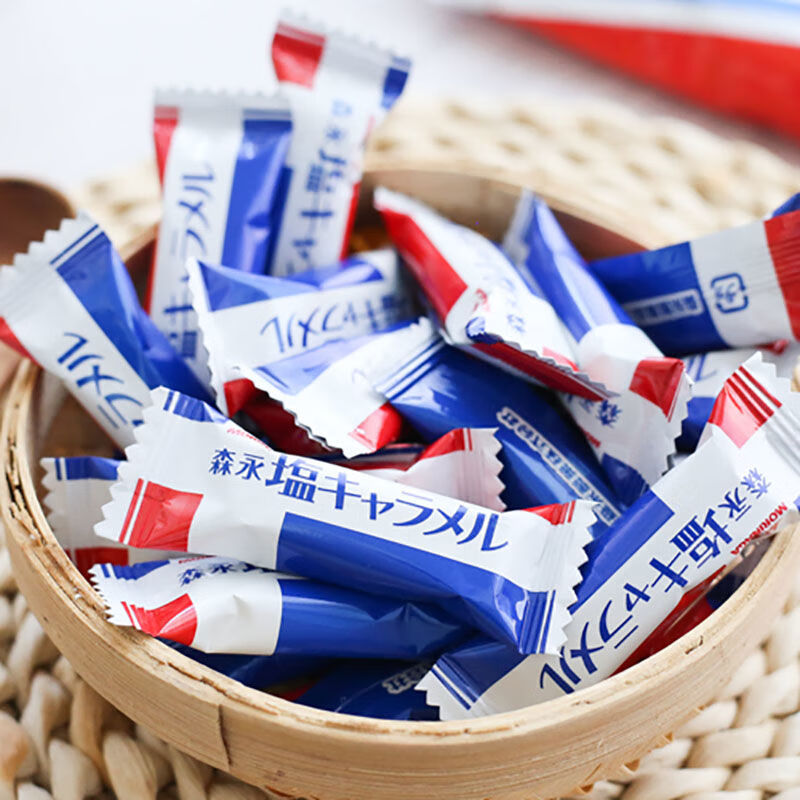 森永太妃糖巖鹽海鹽牛奶焦糖軟糖果散裝喜糖日本進(jìn)口零食 巖鹽味*2袋約38顆