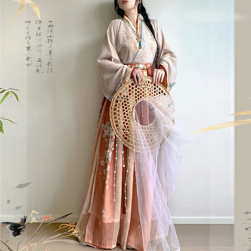 翊尚美汉服成人女2026年秋冬新款新中式国风古装套装中国风交领齐腰襦裙 红色 【里衣+外衣+外裙】 S 【推荐85-100斤】