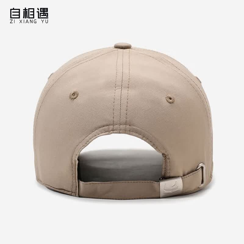 自相遇新年生日礼物轻奢棒球帽户外运动遮阳透气鸭舌帽潮流百搭精品帽子 卡其色-黑金礼盒装 均码