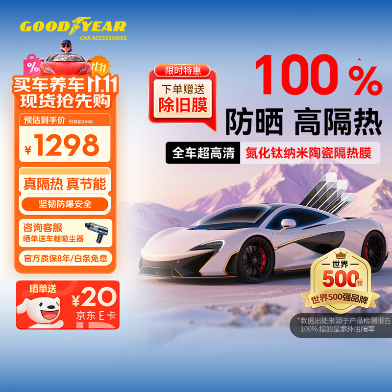 固特异（Goodyear）汽车贴膜 琥珀70系列汽车玻璃膜汽车膜全车膜防晒隔热车窗膜贴膜全车膜