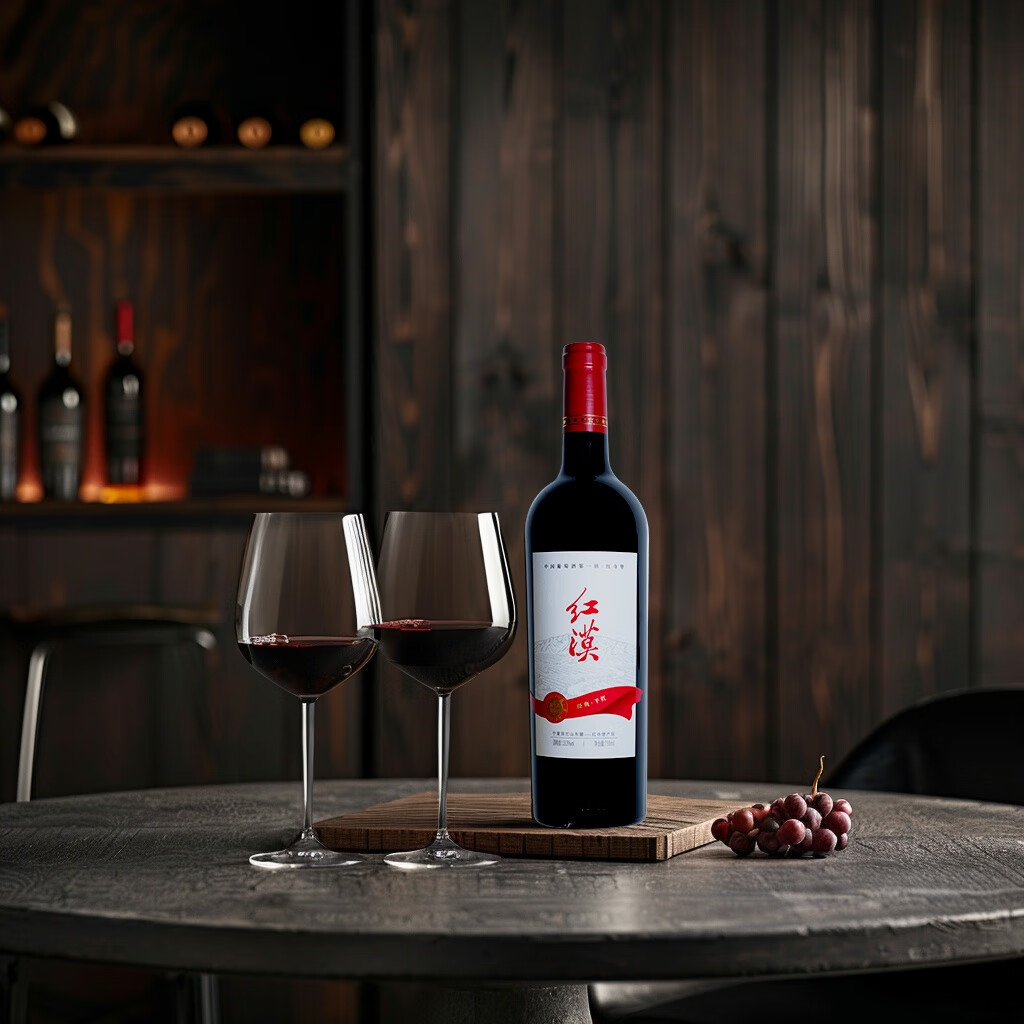 红漠葡萄酒中国国产宁夏红酒贺兰山东麓干红送礼单瓶整箱双十一 红漠经典干红葡萄酒750ml*6整箱