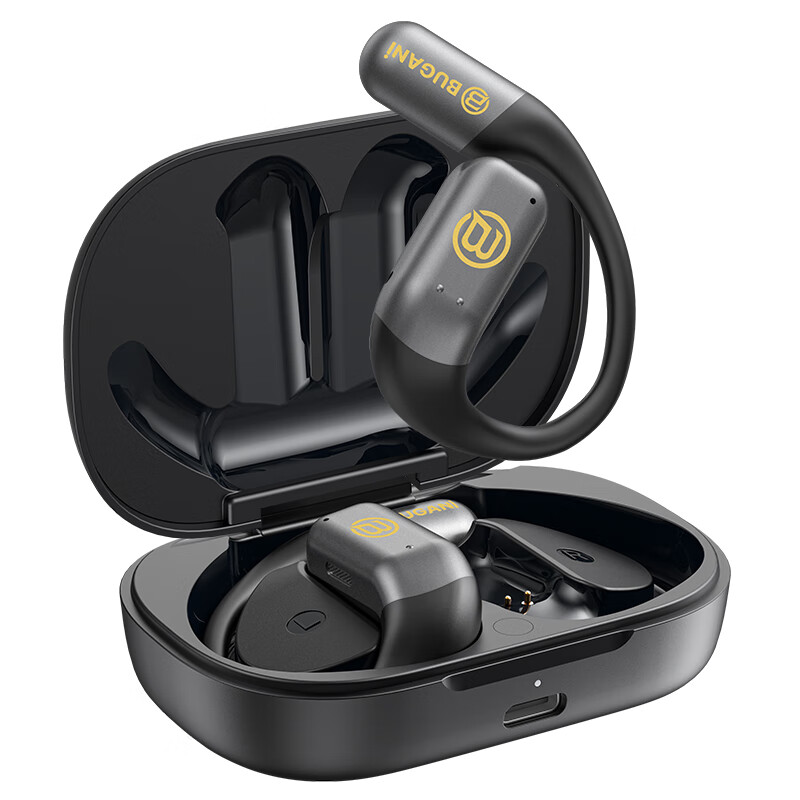 BUGANIB10无线蓝牙耳机 耳挂式AI翻译 开放式不漏音骨传导概念复合生态植物纸膜云感佩戴通话降噪长续航 白色-（AI同声翻译-32小时续航）