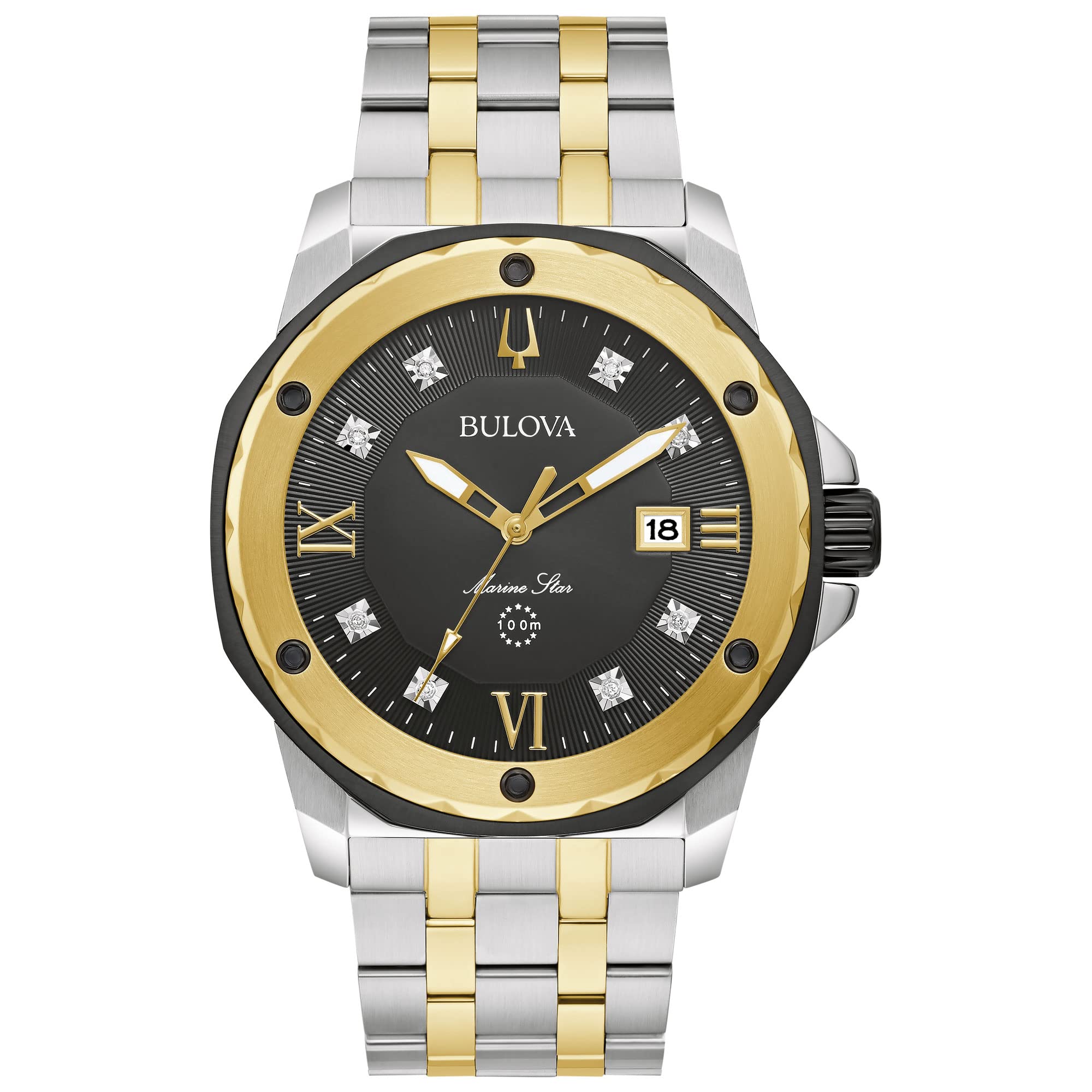 宝路华Bulova 宝路华 Marine Star 女士钻石表 Two Tone 44.0 mm
