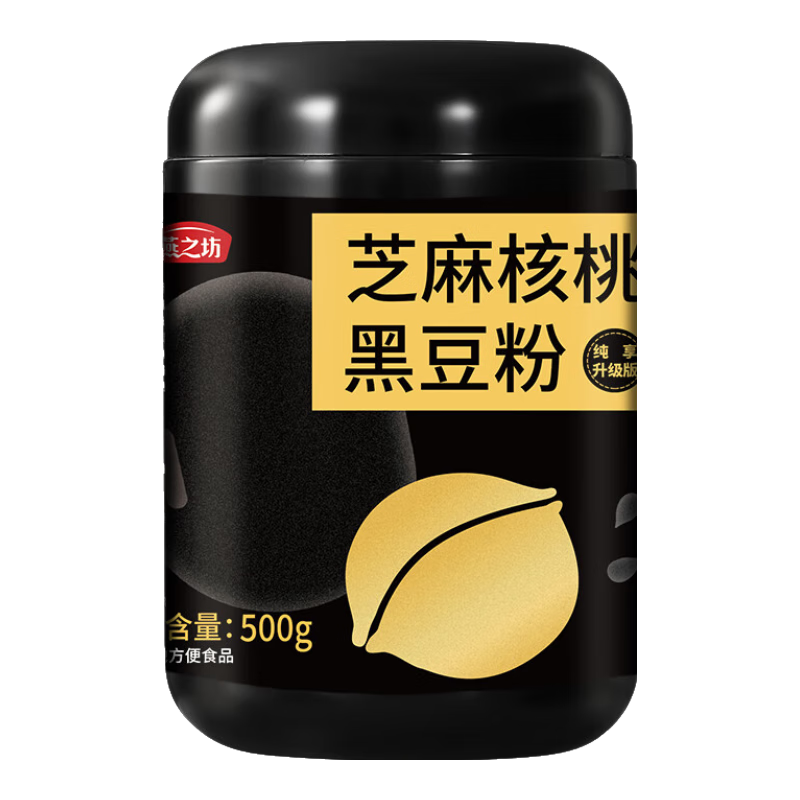 燕之坊芝麻核桃黑豆粉辦公室沖飲營(yíng)養(yǎng)早餐即食代餐 芝麻核桃黑豆粉500g/罐