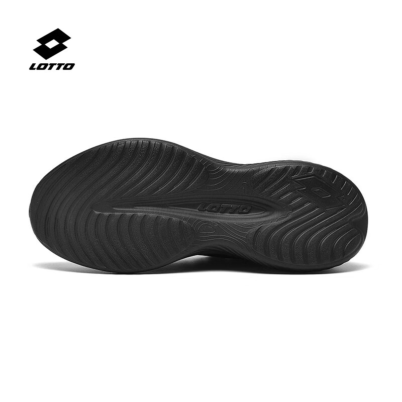 乐途(LOTTO)男鞋运动鞋男款2025秋季新款官方黑色男士休闲跑步鞋子男 正黑【皮面防泼水男女同款】 41