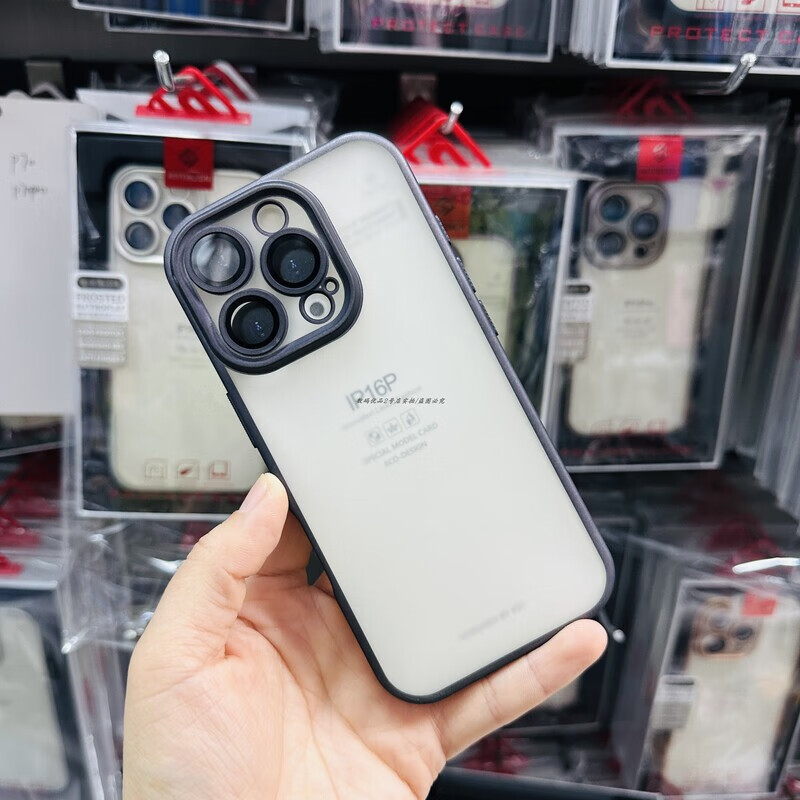 卡思特磨砂电镀手机壳适用于ip16pro镜头膜钛金属感14M保护壳新品 黑色 iPhone 14 Pro Max