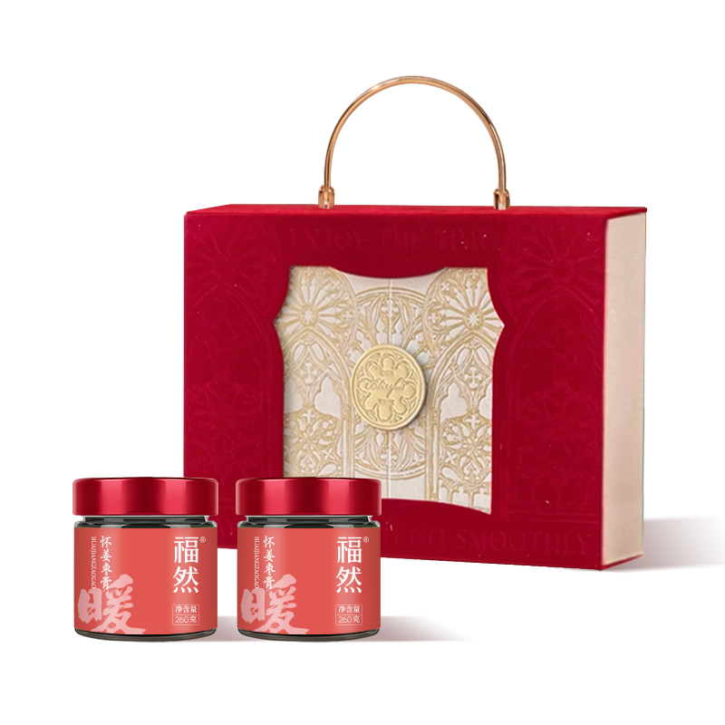 福然 怀姜枣膏礼盒520克 红枣阿胶红糖姜茶过年送女友妈妈长辈礼品物