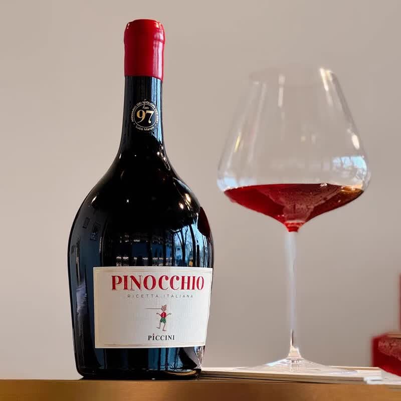 璞玖匹诺曹红酒 意大利进口pinocchio彼奇尼奇遇半甜红葡萄酒晚安酒 【尝鲜装】匹诺曹半甜红葡萄酒750ml*1瓶