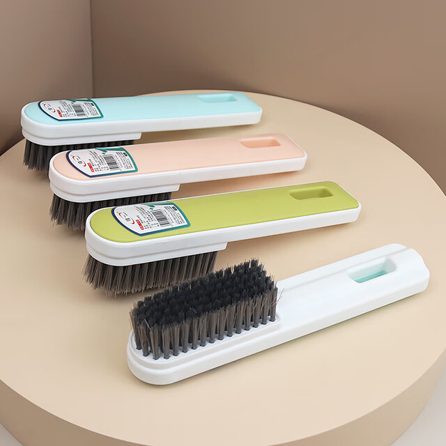 多用刷鞋刷临沂日用百货马卡龙色家用塑料长柄硬毛刷子 颜色混装