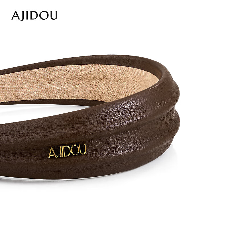 AJIDOU阿吉豆发饰女款高颅顶发箍时尚头箍发饰新年跨年礼物 深棕色 1个