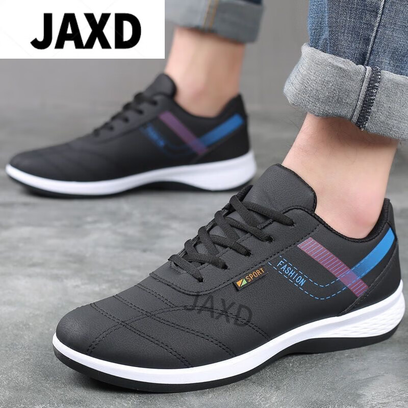 jaxd帕拉鞋男款2025秋季新款飞行员男士休闲阿甘鞋子知品男鞋 黑色 42