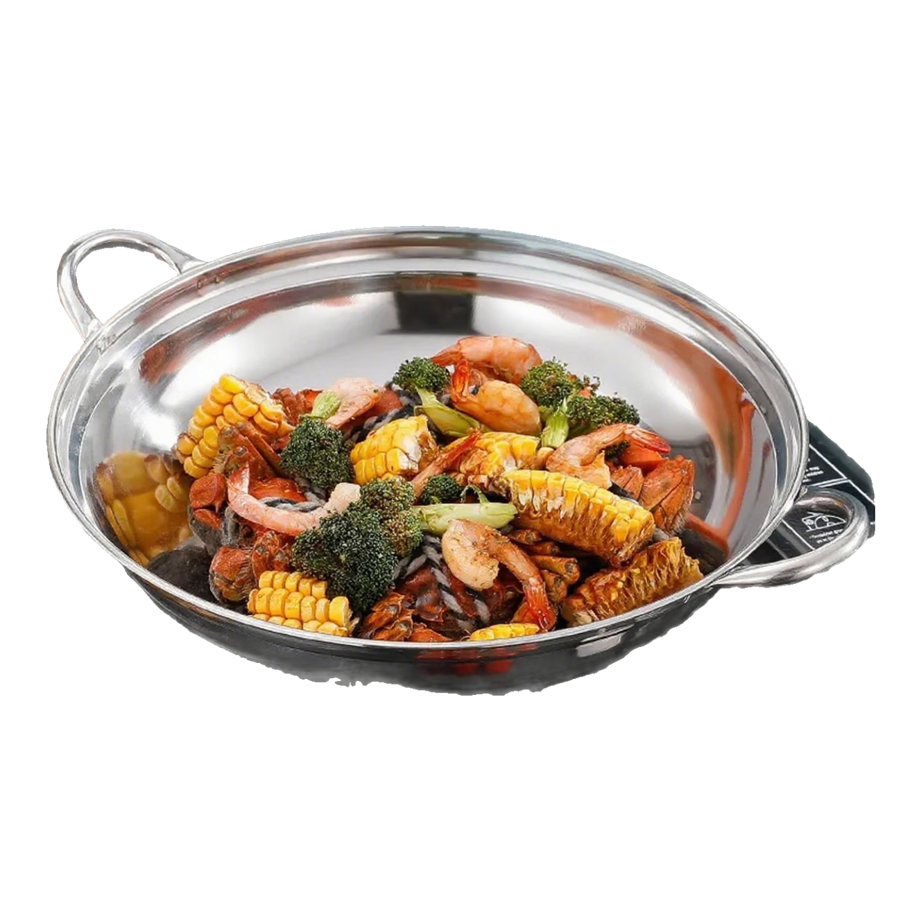 特厚不锈钢干锅锅仔商用酒精炉小火锅家用海鲜干锅商用酒吧鼎锅具 特价 22cm 无盖