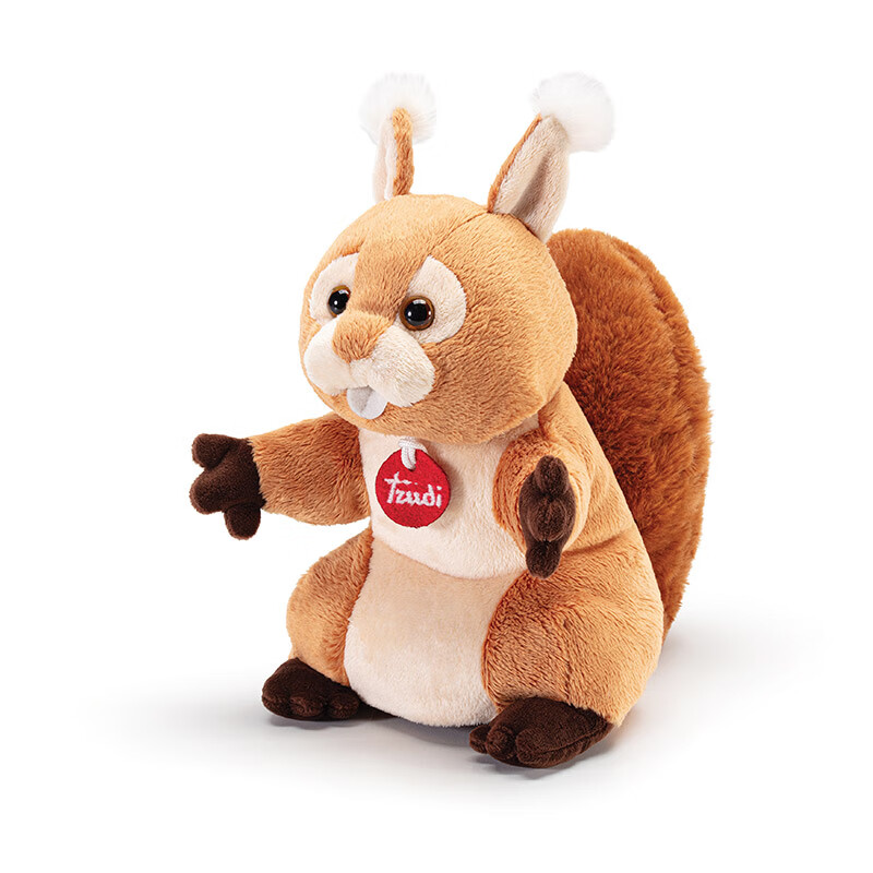 TRUDI生日禮物意大利松鼠公仔手偶松鼠毛絨玩具松鼠玩偶早教娃娃 29625松鼠手偶 22cm