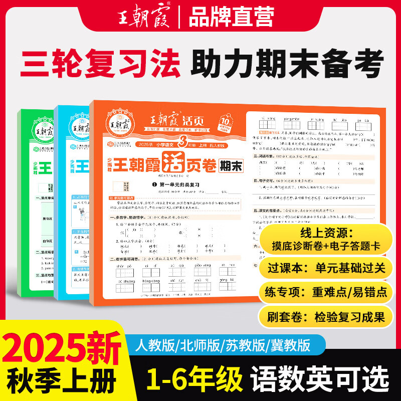 2025秋季上册王朝霞试卷期末活页卷三四五六年级一二年级期末试卷精选上册人教北师苏教版语文数学英语冲刺100分期末考试随堂练 一年级上册 语文【人教版】