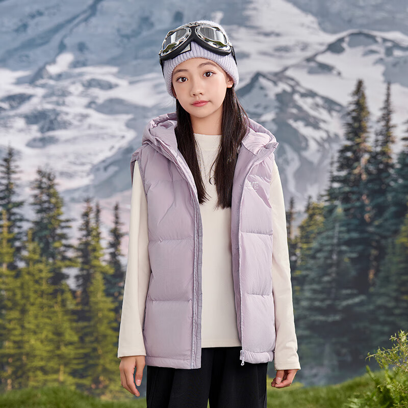 雅鹿雅鹿2025新款儿童羽绒马甲男童女童中大童加厚背心外穿秋冬季坎肩 紫色 170 170cm （成人可穿）
