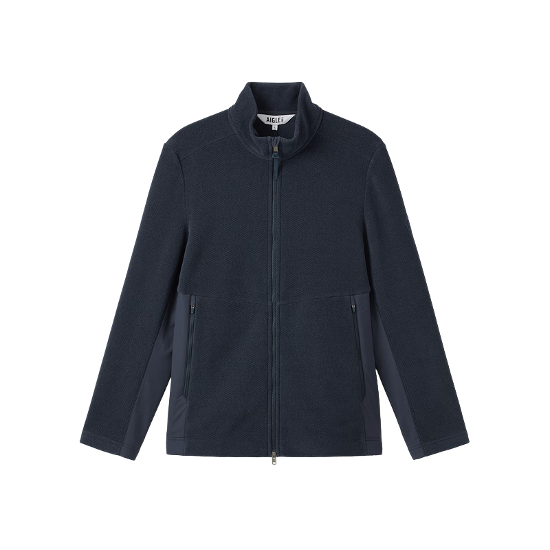 AIGLE【25年冬季新品】艾高男士全拉鏈抓絨戶外透汽輕盈抓絨衣外套 帝國深藍 BS862 M 175/92A