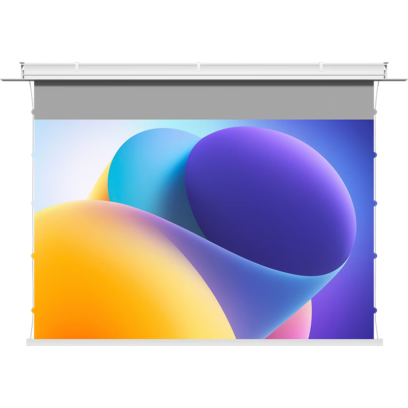 艾瑞爾嵌入式隱藏天花幕 電動(dòng)升降投影幕布 【超短殼】智能聯(lián)動(dòng)語(yǔ)音自動(dòng)升降8K菲涅爾家用投影儀幕布 [16：9]120英寸 8K白光子［懸?。荨局悄苈?lián)動(dòng)版】