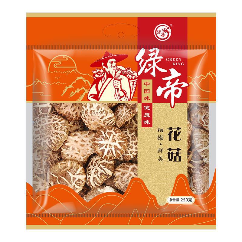 綠帝花菇250g香菇干煲湯煮粥炒菜提鮮土特產(chǎn)花菇干貨送禮年貨袋裝 250g