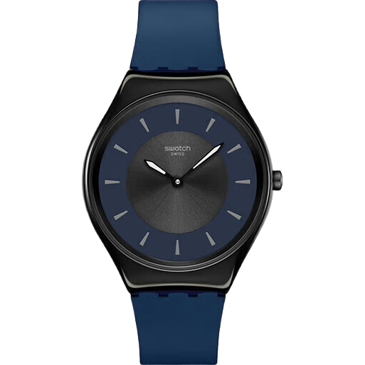斯沃琪(Swatch)瑞士手表 Skin Irony 42系列 輕音超薄 新年禮物時(shí)尚男女石英表
