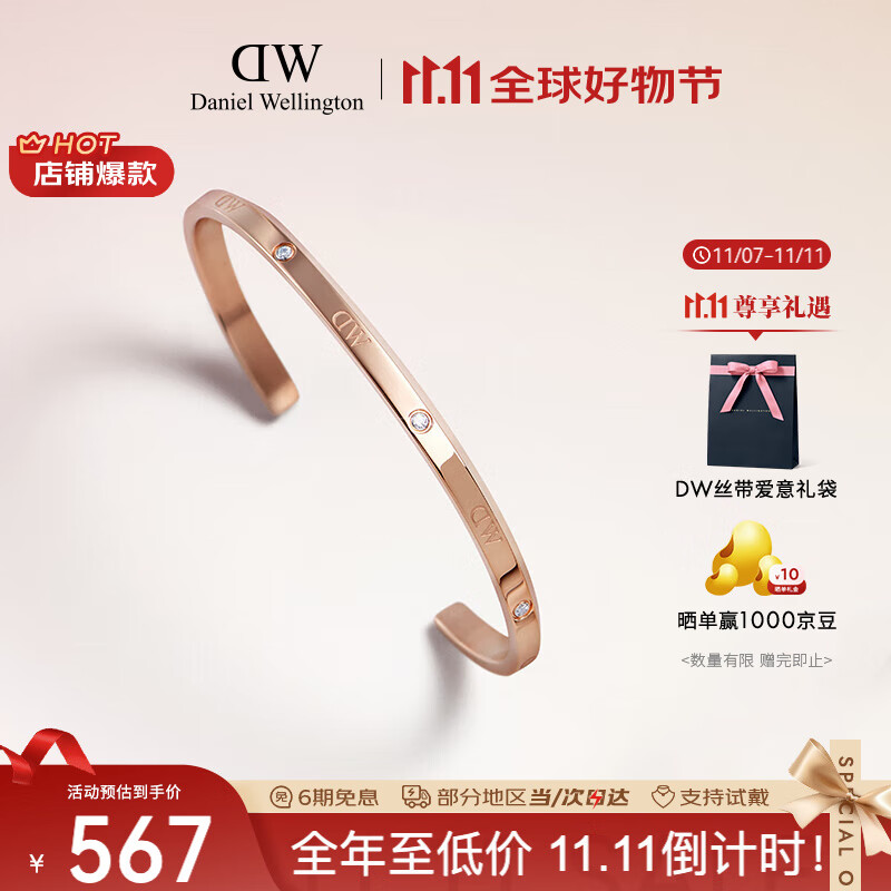 丹尼尔惠灵顿（DanielWellington）DW手镯女闪耀星辰情侣手镯七夕情人节礼物送女友DW00400531