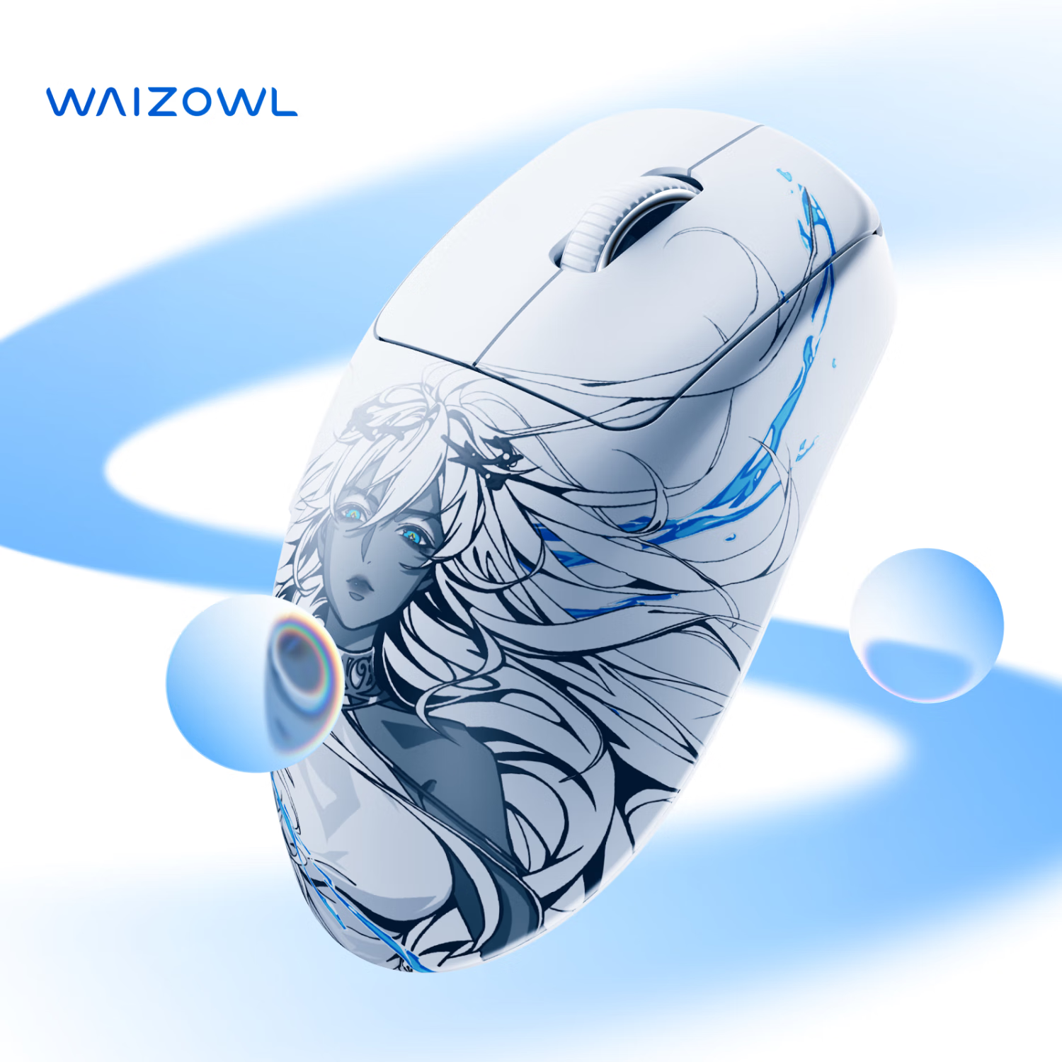 WAIZOWL唯卓 OGM PRO V2游戏鼠标 3950鼠标 无线蓝牙三模电竞鼠标 轻量化人体工学鼠 支持8K回报率 csgo OGM Pro V2波塞冬-光微动