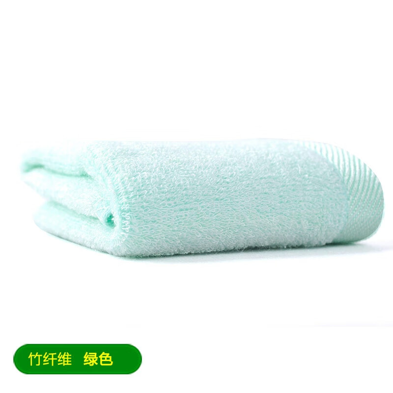 毛毛雨方巾兒童 竹纖維兒童毛巾3條裝柔軟不掉毛 淺綠色【裝】 6條 25cm*25cm