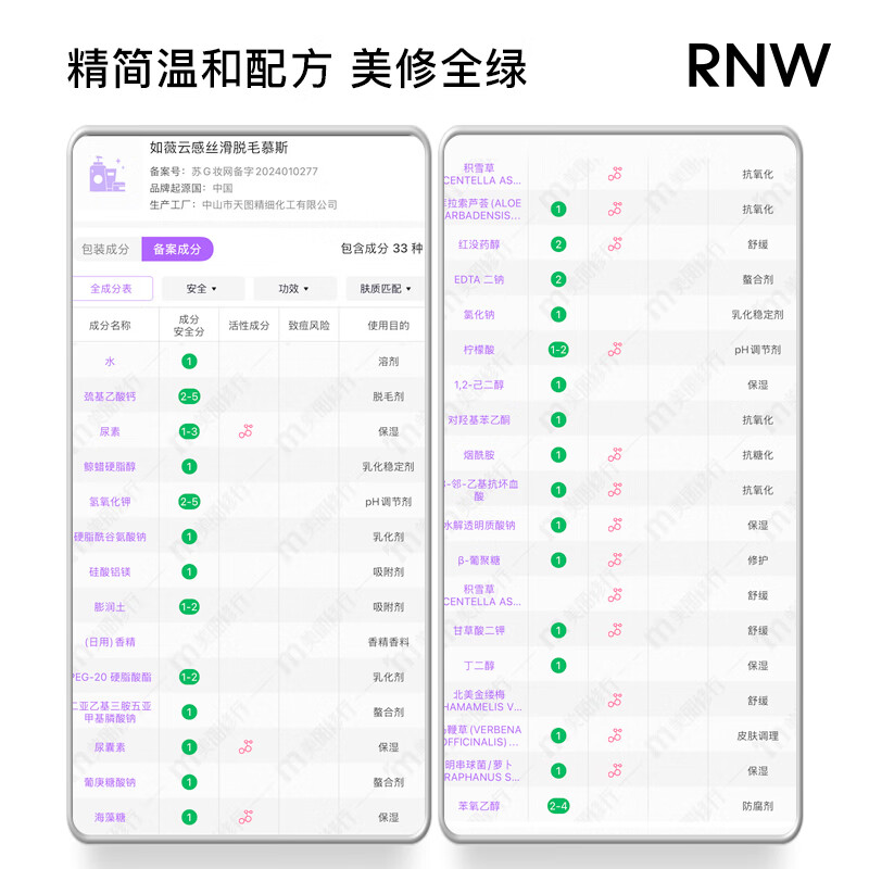 如薇(RNW)脱毛慕斯脱毛膏女腋下腿部手臂私密男女士通用学生温和舒缓去腿毛 脱毛慕斯粉瓶50ml