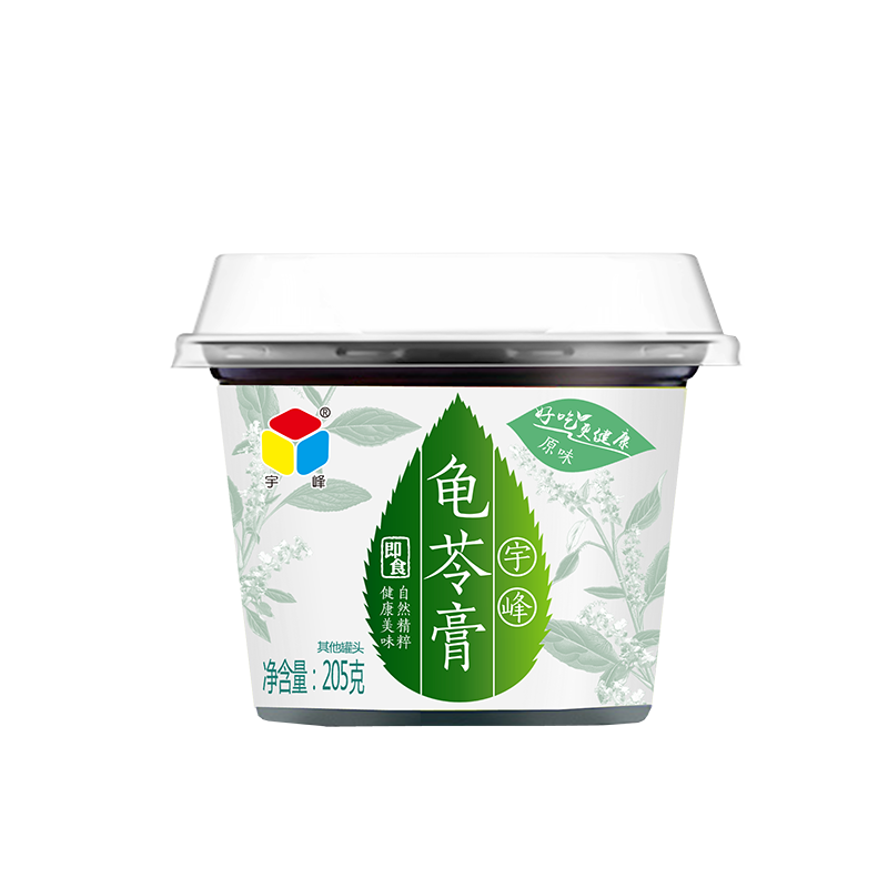 宇峰原味龜苓膏205gX3碗裝廣西特產(chǎn)即食燒仙草果凍休閑零食 宇峰龜苓膏原味205gx3碗裝