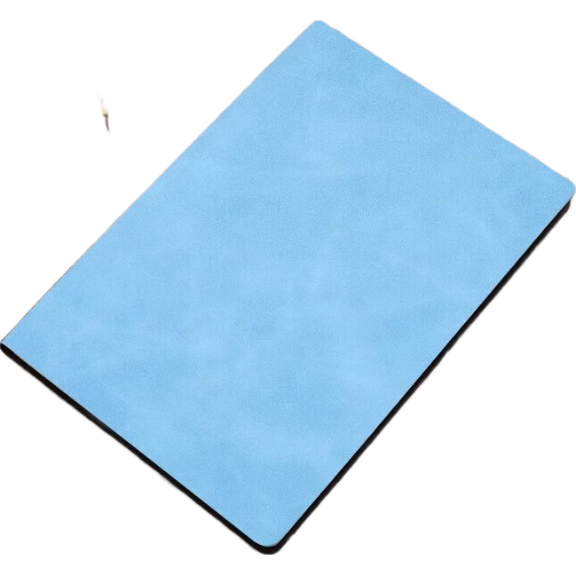 羊巴皮质记事本A5高颜值笔记本本子软面抄加厚办公专用工作会议记录本简约日记本加厚考研笔记本 【新客首选】A5晴空蓝/64张