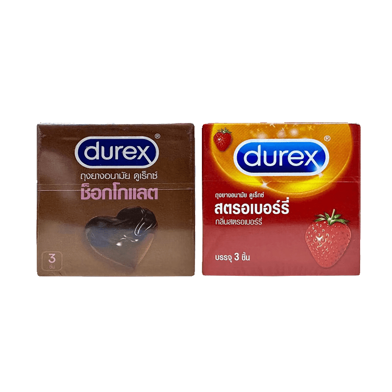 durex杜蕾斯颗粒延时套  泰国杜蕾斯Durex限定巧克力味tt 草莓味3个装(保密发货)