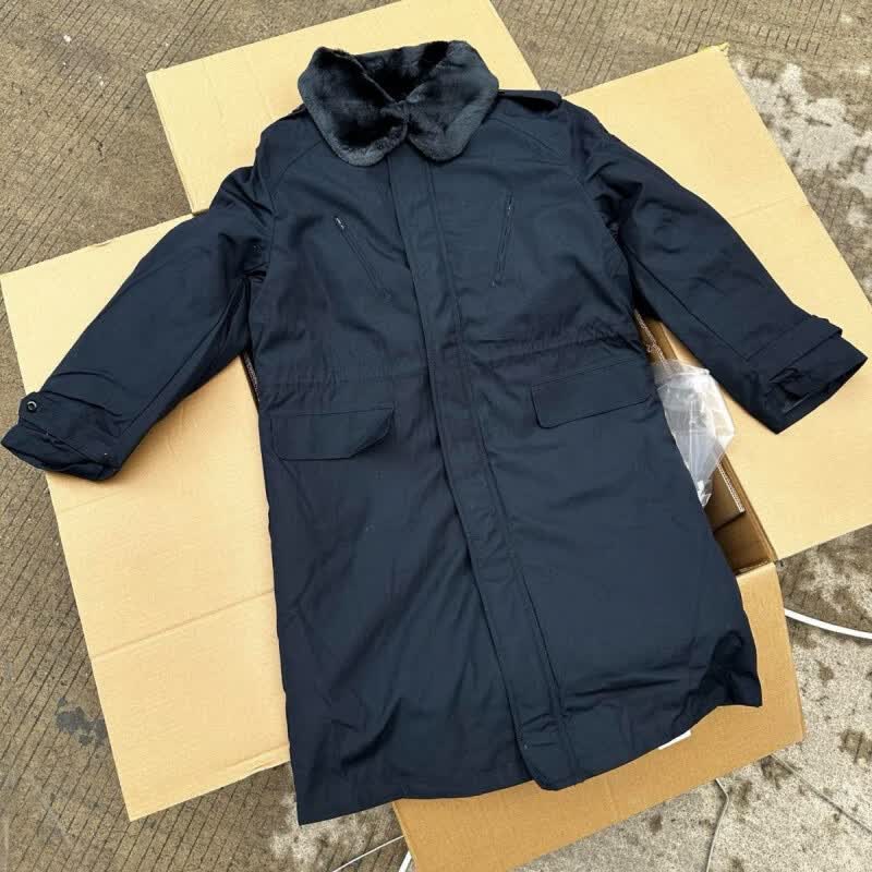 际华新款冬季藏青色棉大衣加厚保暖寒区棉服长款防水防寒棉袄防寒服 藏青色 170 -88