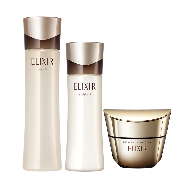 怡丽丝尔（ELIXIR）蕴能凝时黑金水乳+面霜套装抗皱护肤品礼盒礼物女