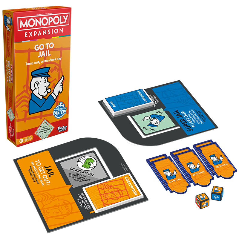 【准新品】孩之宝（Hasbro）地产大亨桌游聚会游戏之进监狱扩充包（适用经典款）G0719  
