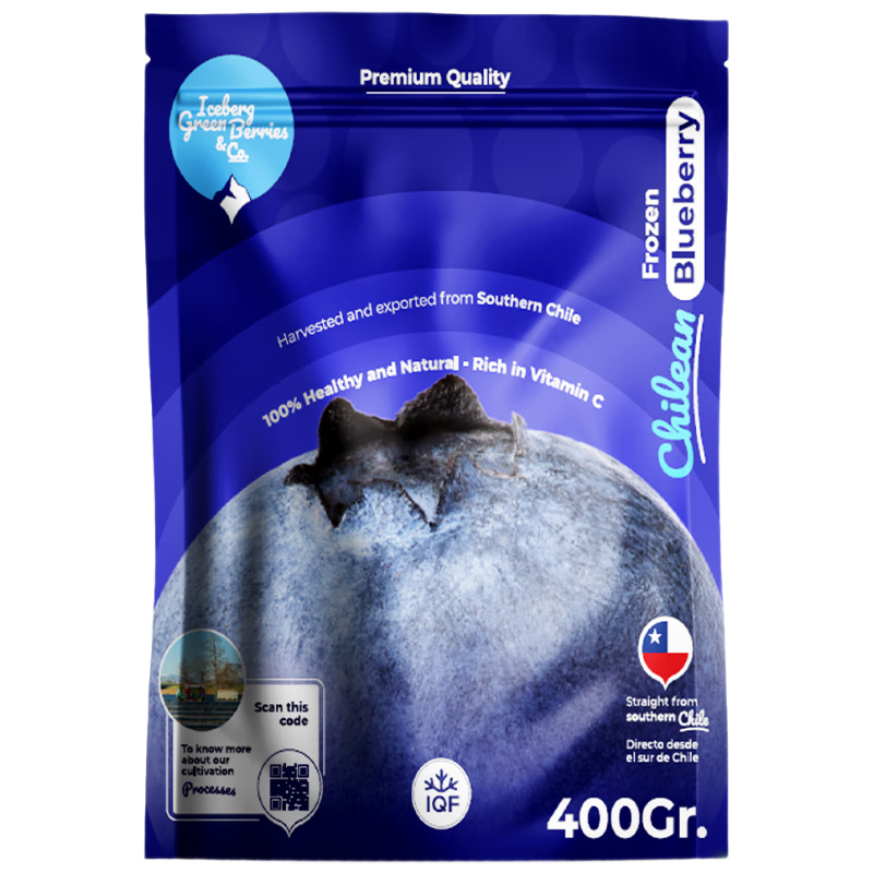 京鲜生有机蓝莓智利原装进口冷冻蓝莓生鲜水果400g