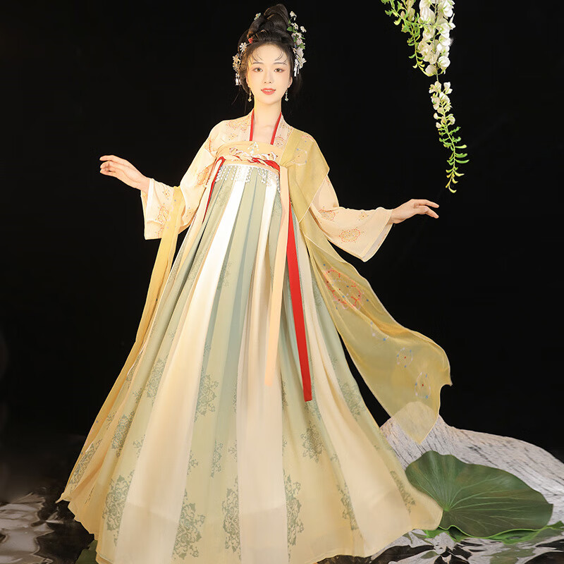 原创汉服女秋款【梦回长安】齐胸襦裙古装中国风仙气飘逸唐装日常